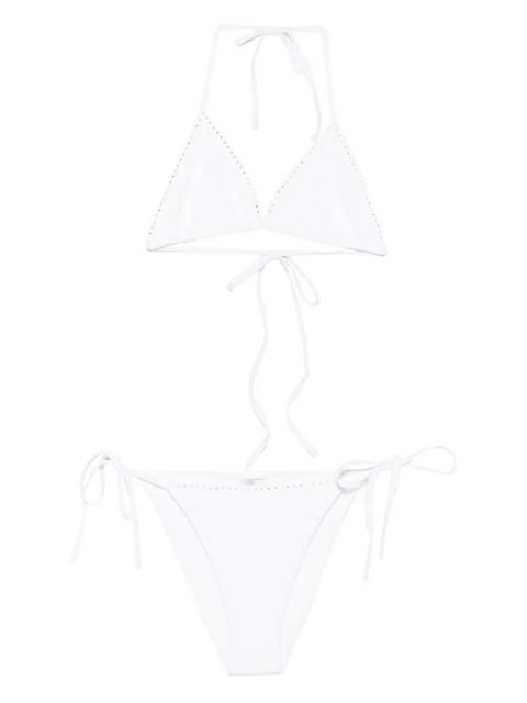 Hunza G Gina Swarovski® crystal-embellished bikini set - White - zdjęcie produktu nr 1