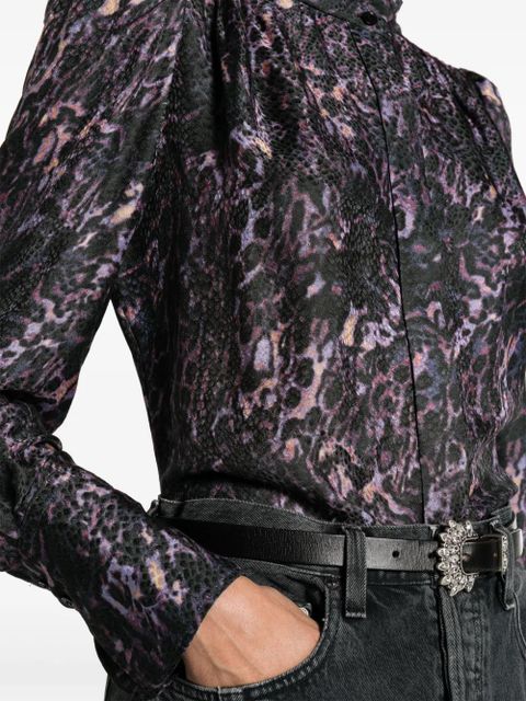 ISABEL MARANT Lamia graphic-print shirt - Purple