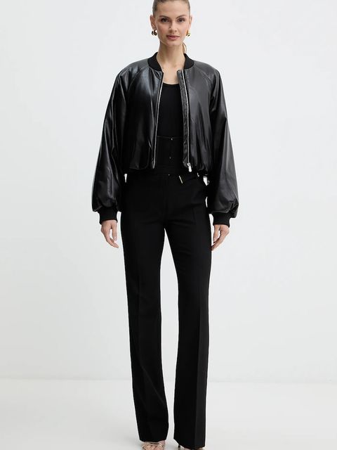 Pinko kurtka bomber kolor czarny zimowa 105372 A2P4