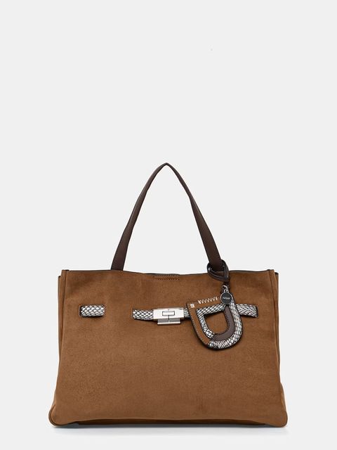 DKNY torebka shopper damska z imitacji zamszu BRYAR - zdjęcie produktu nr 1
