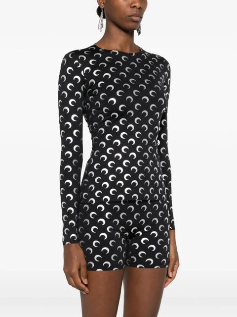 Marine Serre moon-print top - Black - zdjęcie produktu nr 2