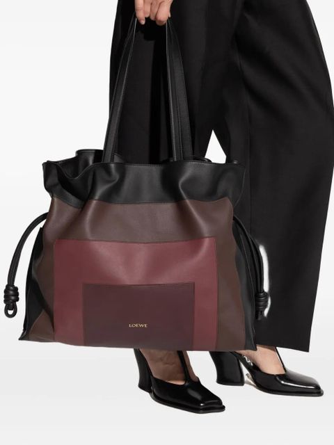 LOEWE x Albers XL Flamenco panelled knot-detail tote bag - Black - zdjęcie produktu nr 2