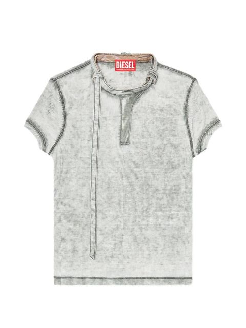 Diesel T-Eresa ribbed T-shirt - Grey - zdjęcie produktu nr 1
