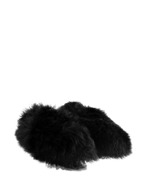 Moncler Snug shearling ballet flats - Black