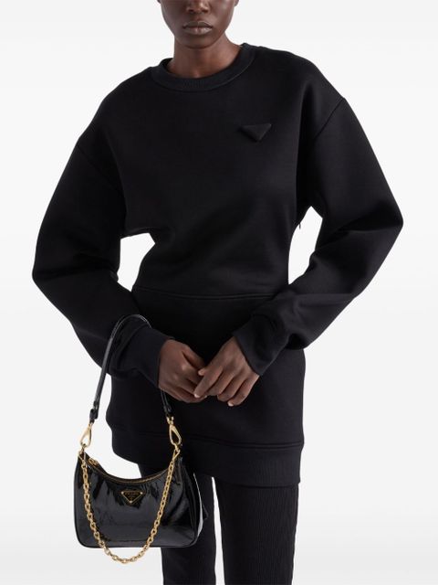 Prada embossed logo sweatshirt - Black