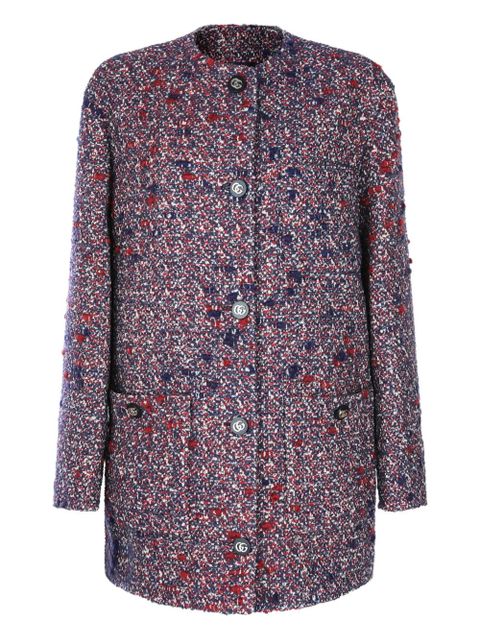 Gucci button-fastening bouclé jacket - Blue - zdjęcie produktu nr 1