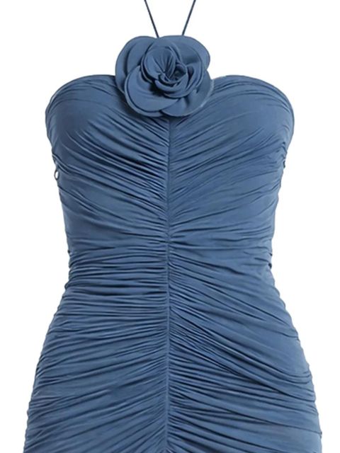 Magda Butrym ruched floral-applique dress - Blue - zdjęcie produktu nr 2