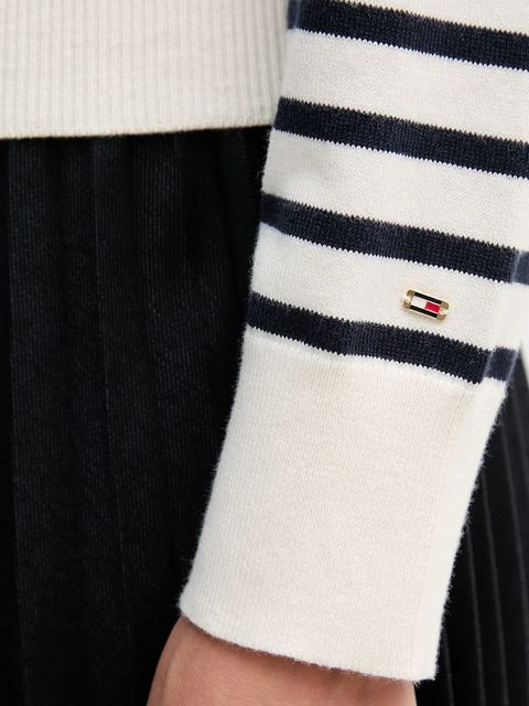 Tommy Hilfiger sweter damski kolor biały lekki WW0WW47467
