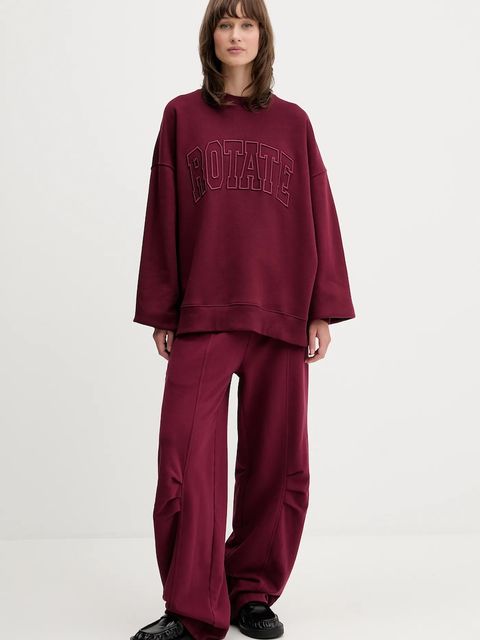 Rotate bluza bawełniana damska kolor bordowy z aplikacją 1143762734 - zdjęcie produktu nr 2