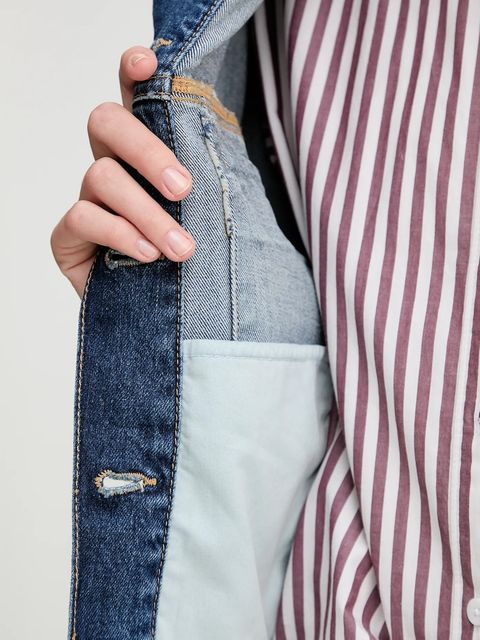 Marc O'Polo kurtka jeansowa kolor niebieski przejściowa 508910225011