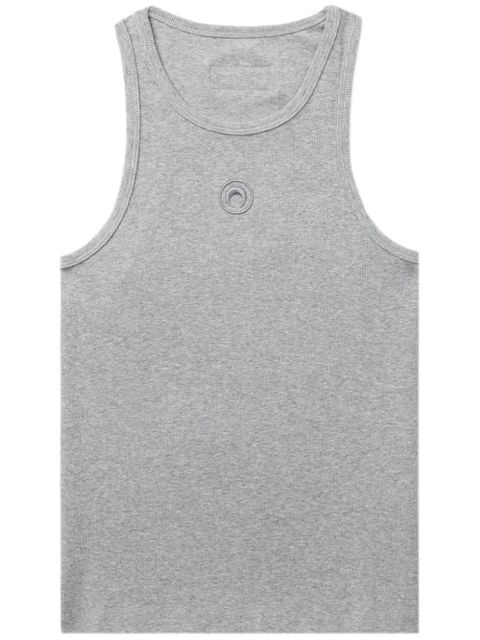 Marine Serre Crescent Moon-embroidered tank top - Grey - zdjęcie produktu nr 1