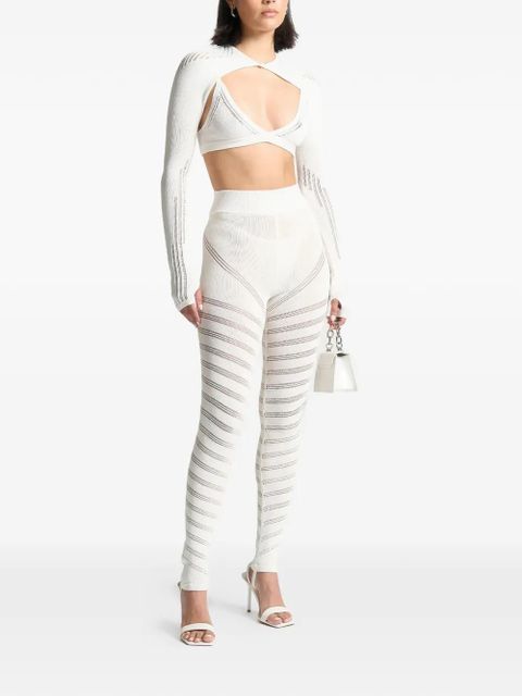 Manière De Voir knitted overlay top - White - zdjęcie produktu nr 2