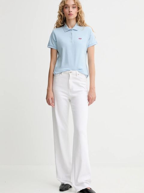 Levi's polo damski kolor niebieski 001F2