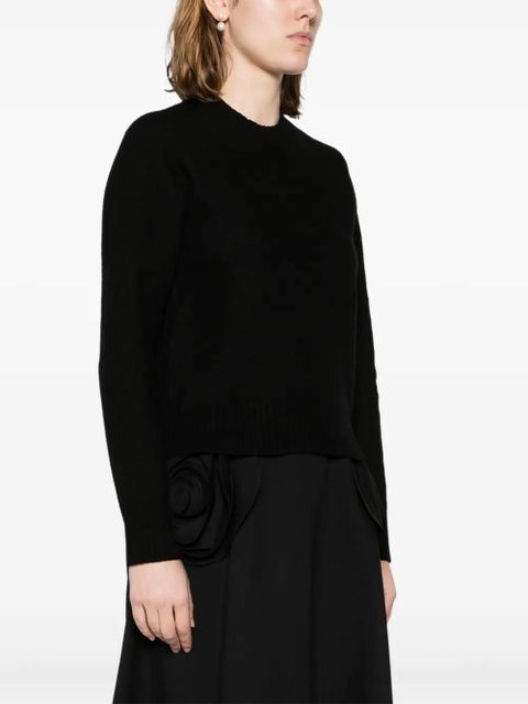 Jil Sander crew-neck wool jumper - Black