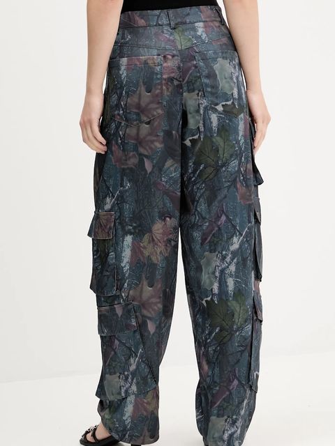 adidas Originals spodnie Sat Cargo Pants damskie kolor zielony proste high waist KE3741