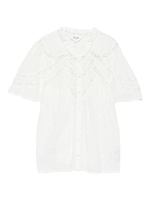 Ba&Sh Baria lace-trimmed puff-sleeve top - White - zdjęcie produktu nr 1