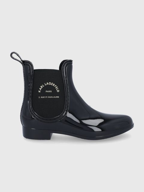 Karl Lagerfeld Kalosze KL94770.V0G damskie kolor czarny - zdjęcie produktu nr 1