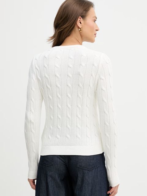 U.S. Polo Assn. sweter bawełniany V-NECK CABLE - zdjęcie produktu nr 2