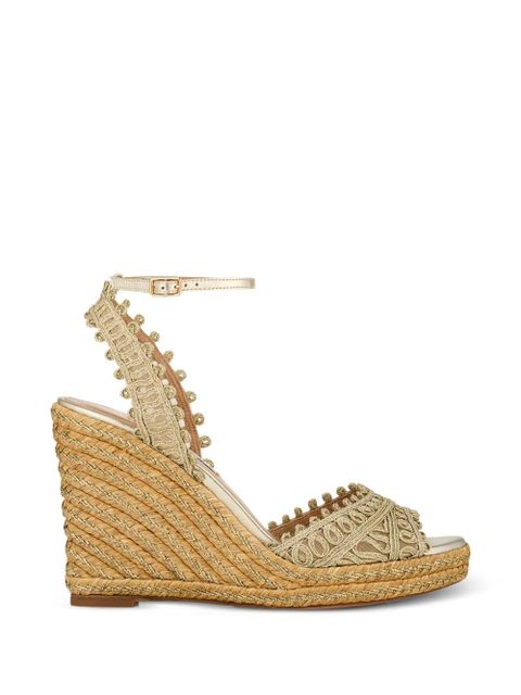 Aquazzura rope trim wedges - Gold - zdjęcie produktu nr 1