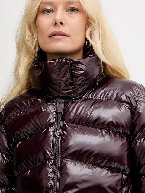 Pinko kurtka kolor bordowy zimowa 101598 A2P7