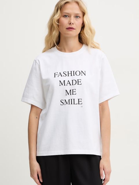 Victoria Beckham t-shirt damski bawełniany - zdjęcie produktu nr 2