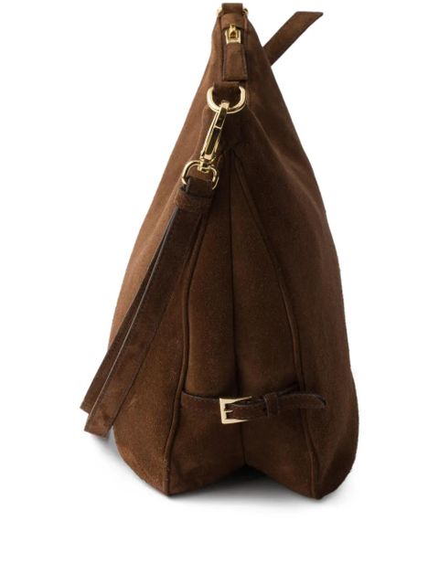 Prada suede shoulder bag - Brown