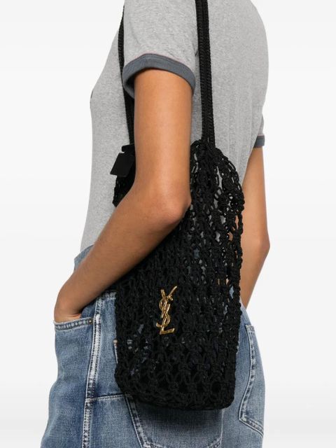 Saint Laurent Cassandre large shoulder bag - Black