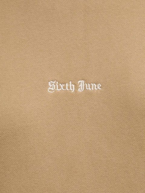 Sixth June bluza damska kolor beżowy z kapturem z aplikacją