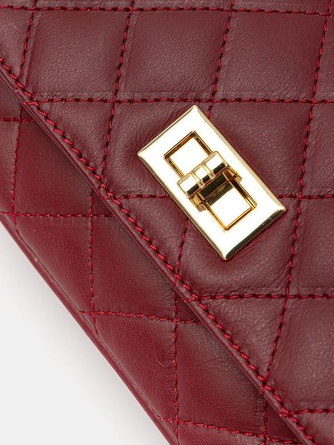 Answear.LAB torebka skórzana kolor bordowy