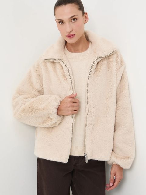 Medicine kurtka damska kolor beżowy przejściowa oversize - zdjęcie produktu nr 1