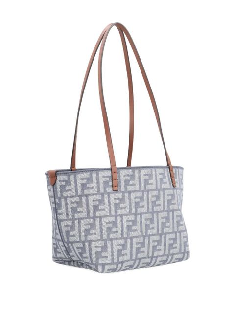 FENDI small Roll FF-logo leather-handle tote bag - Blue - zdjęcie produktu nr 2