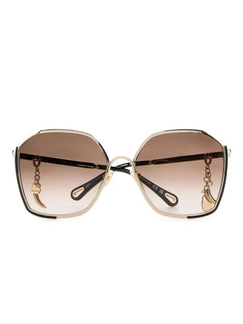 Chloé Eyewear Charms sunglasses - Gold - zdjęcie produktu nr 1