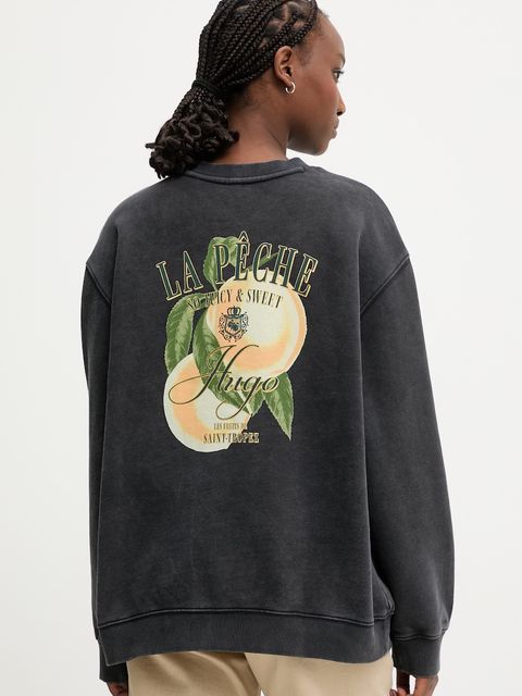 HUGO bluza damska bawełniana Classic crew_8 - zdjęcie produktu nr 1