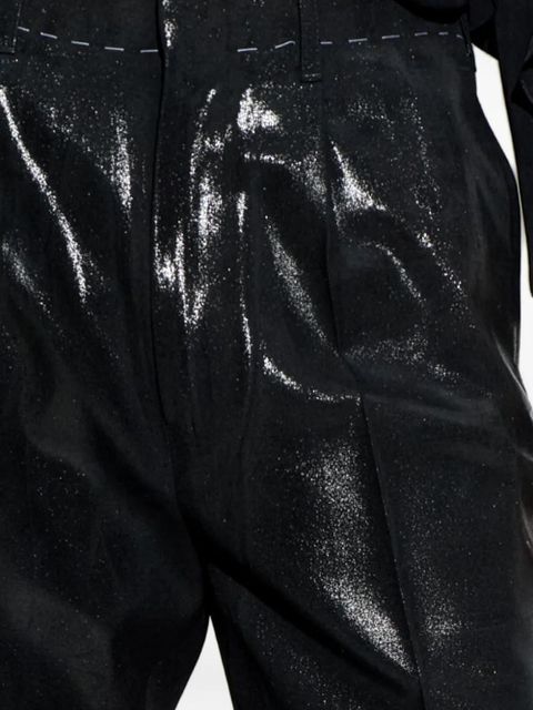 Maison Margiela glazed-effect trousers - Black