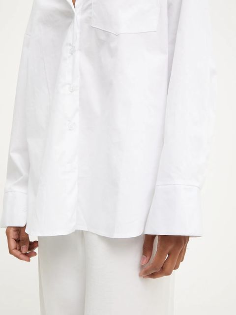 Answear.LAB koszula bawełniana damska kolor biały relaxed z kołnierzykiem klasycznym