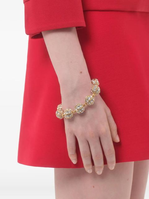 Valentino Garavani crystal-embellished gold bracelet - zdjęcie produktu nr 2