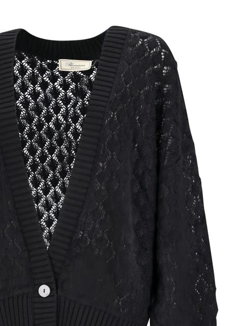 Blumarine open-knit buttoned cardigan - Black - zdjęcie produktu nr 2