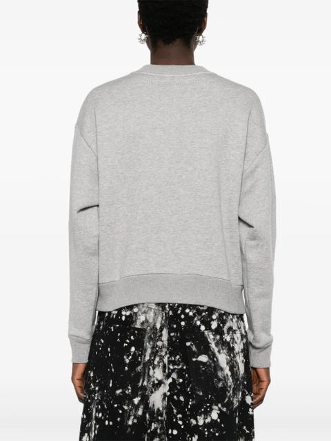 Alexander McQueen cut-out jersey sweatshirt - Grey