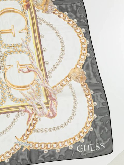 Guess chusta damska kolor czarny wzorzysta AW5297 SIL12