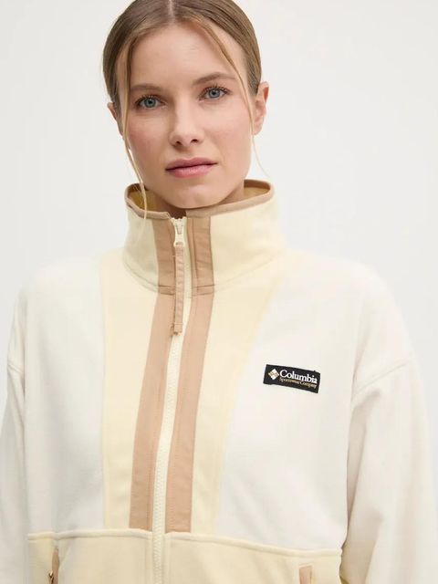 Columbia bluza polarowa Backbowl II FZ Fleece kolor żółty wzorzysta 2092163