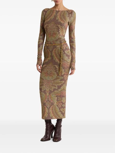 ETRO paisley-pattern midi skirt - Brown - zdjęcie produktu nr 2
