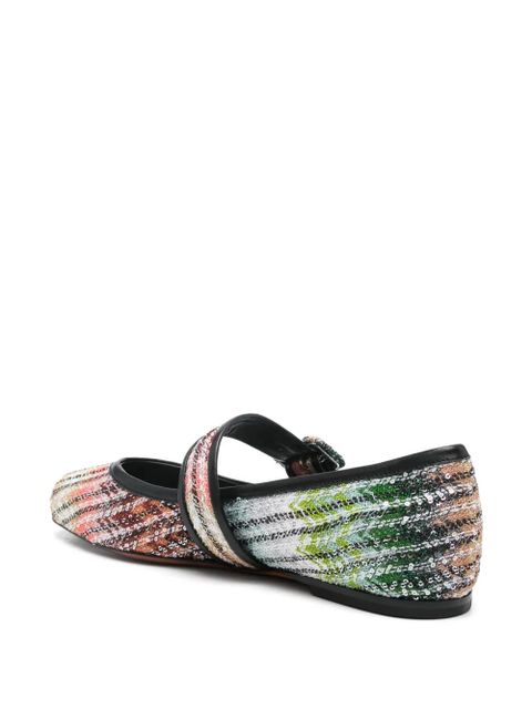 Missoni gradient woven ballerina shoes - Black