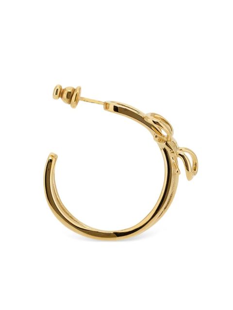 Ferragamo bow-detail hoop earrings - Gold - zdjęcie produktu nr 2