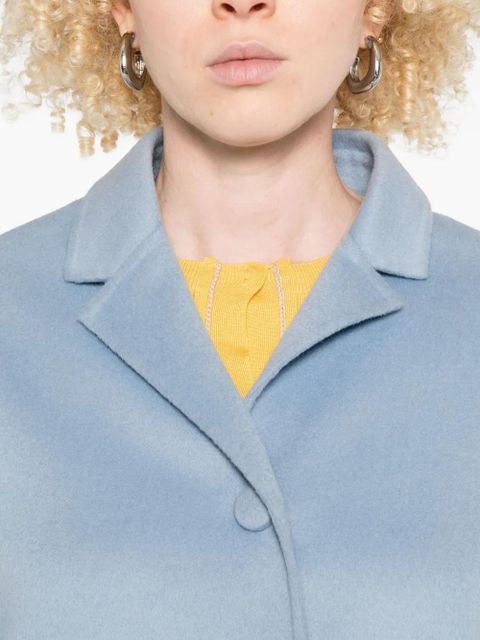 Prada button-fastening collared coat - Blue