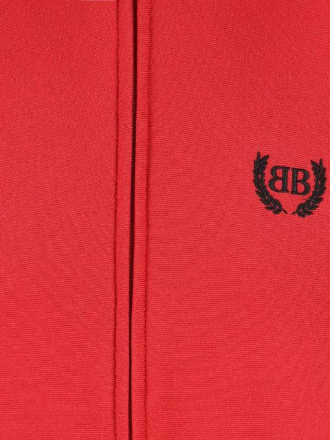 Balenciaga logo-embroidery zip-fastening sweatshirt - Red