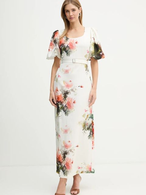 Silvian Heach sukienka z dodatkiem lnu HALCYON - zdjęcie produktu nr 1