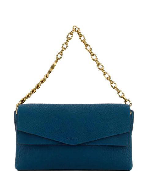 Gucci large leather shoulder bag - Blue - zdjęcie produktu nr 1