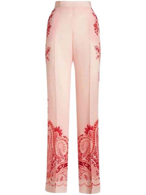 ETRO paisley-print silk trousers - Orange - zdjęcie produktu nr 1