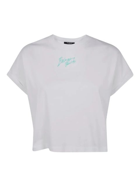 Balmain logo-print T-shirt - White - zdjęcie produktu nr 1