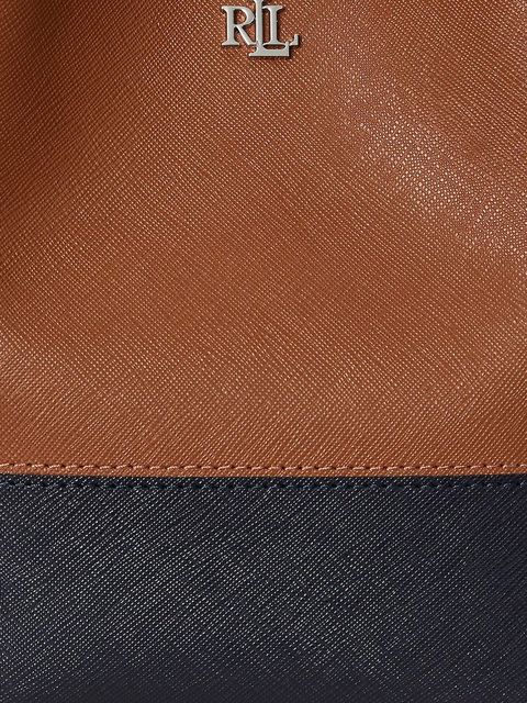 Lauren Ralph Lauren torebka skórzana kolor brązowy 431974556